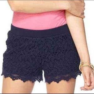 Lilly Pulitzer lace shorts navy XS